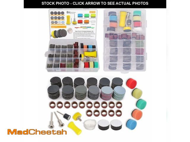 Lot 74-12708366 - 268 PCS 1 Inch Wet Dry Sanding Discs and Drums for Dremel Sanding Bits, Hook and Loop Sandpaper 60-1...