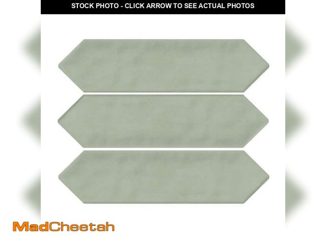 Lot 74-14357033 - Giorbello Glossy Ceramic Picket Hexagon Subway 3 in. x 12 in. x 10 mm Wall Tile Case- Sage (20-Tile ...