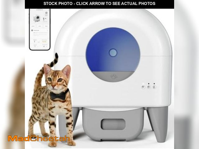 Lot 74-12473723 - Cumrige Self-Cleaning Cat Litter Box  App Controlled  with Safety Sensor  Removable and Washable Lin...