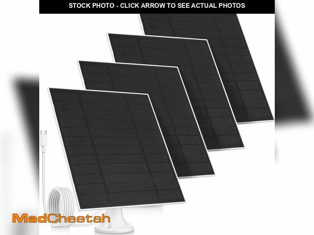 Lot 74-13629814 - Saysurey 4 Pack 5w Solar Panels for Security Cameras Outdoor Waterproof Solar Panel for Ring Camera ...