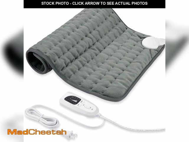 Lot 74-14205269 - 24"X20" Electric Heating pad with 6 Heat Settings, Auto Shut Off, Dry Electric Heating for Back Neck...