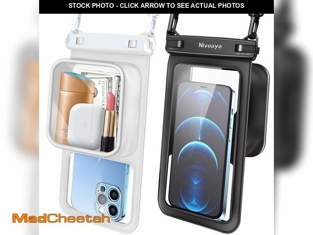 Lot 74-12440196 - Niveaya [Floatable Floating Waterproof Phone Pouch 2 Pack-Up to 8.5", Large Space Adjustable Neck La...