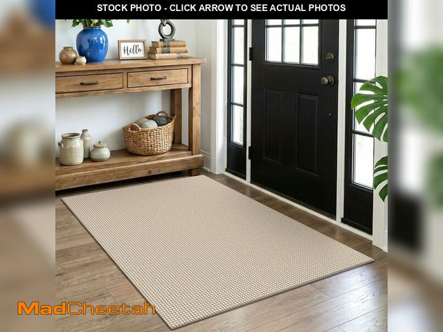 Lot 74-14296479 - EARTHALL Woven Area Rug 4x5 Ft Washable Rugs for Entryway Non Slip Braided Throw Rugs Bedroom Carpet...