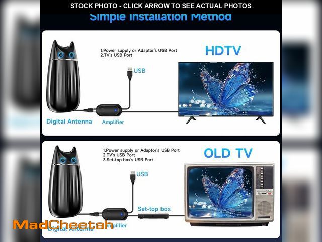 Lot 74-12979154 - Upgraded Digital Antenna for Smart TV Indoor with Amplifier, 38FT Coax Cable - Supports 4K 8K 1080P ...