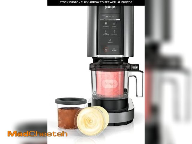 Lot 74-12151632 - Ninja NC300 CREAMi Ice Cream Maker with (2) Pint Containers &amp; Lids, Silver (Renewed) - UNUSED