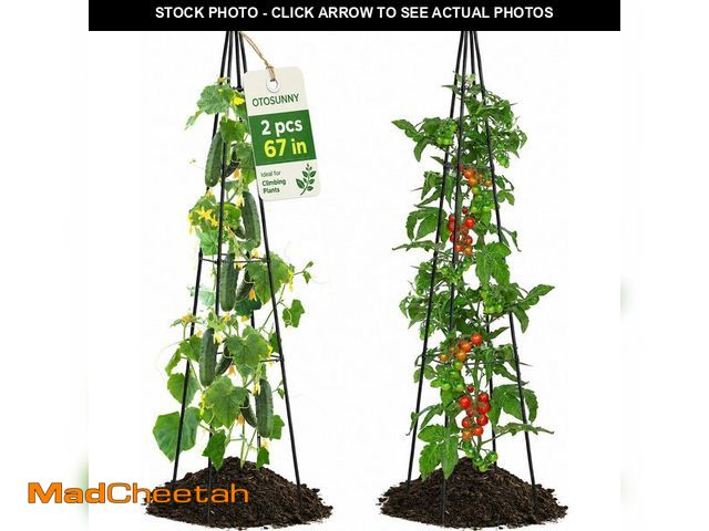 Lot 74-14430157 - OTOSUNNY 67inch Garden Obelisk Trellis for Climbing Plants Outdoor, 2 Pack - UNUSED