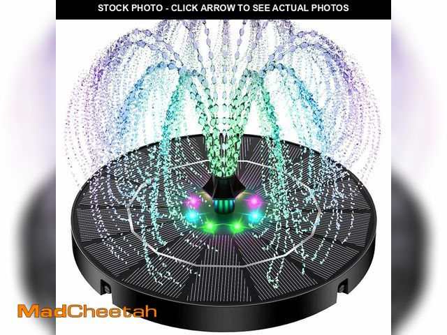 Lot 74-14066882 - Yzert Solar Fountain for Bird Bath Colorful Lights Automatic Cycle 3.5W Solar Water Fountain Outdoor...