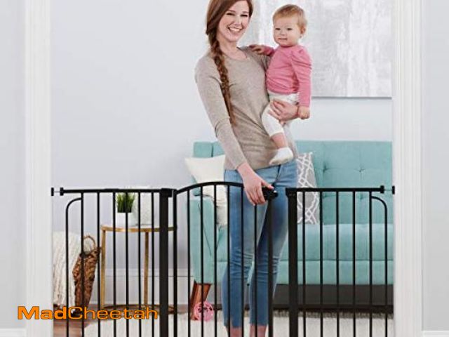 Lot 74-12137962 - Regalo 58-Inch Easy Step Extra Tall Arched Decor Walk Thru Baby Gate, Award Winning Brand, Includes ...