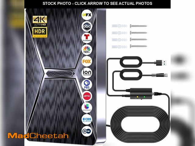 Lot 74-13621030 - 2026 Upgraded Indoor TV Antenna, 3500+ Miles Range HD Digital Antenna for Smart TV, Strongest with A...