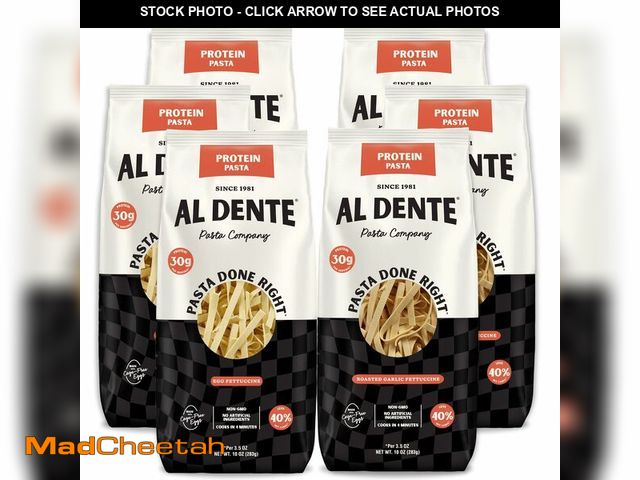 Lot 74-13662214 - Al Dente Protein Pasta Egg &amp; Roasted Garlic Fettuccine - 30g High Protein in 3.5oz Serving, Lowe...