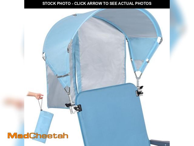 Lot 74-12443694 - Universal Chair Umbrella, UPF 50+ Sun Shade with Adjustable Clamp Clip for Beach, Outdoor, Sports, L...