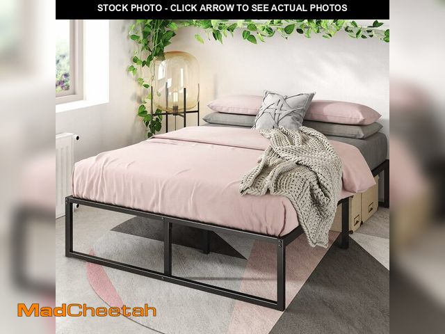 Lot 74-13042534 - ZINUS Lorelei 14 Inch Metal Platform Bed Frame, Mattress Foundation with Steel Slat Support, No Box ...