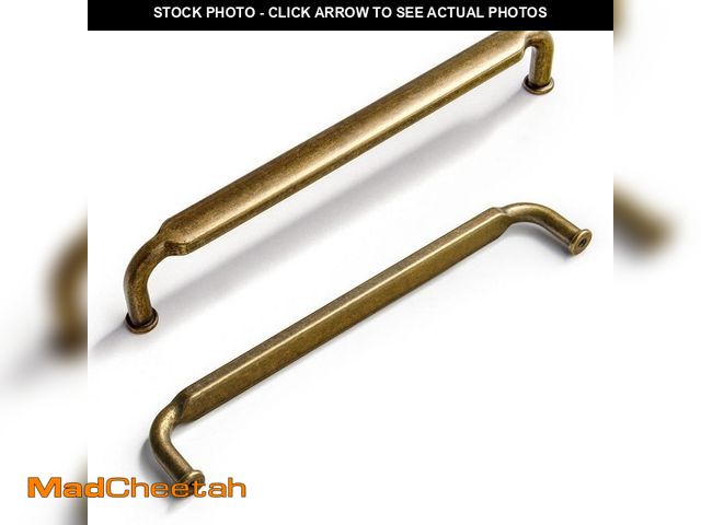 Lot 74-14257719 - Goo-Ki 12-Pack Distressed 6-5/16 in. (160mm) Vintage Antique Brass Zinc Alloy Cabinet Bar Pulls - UN...