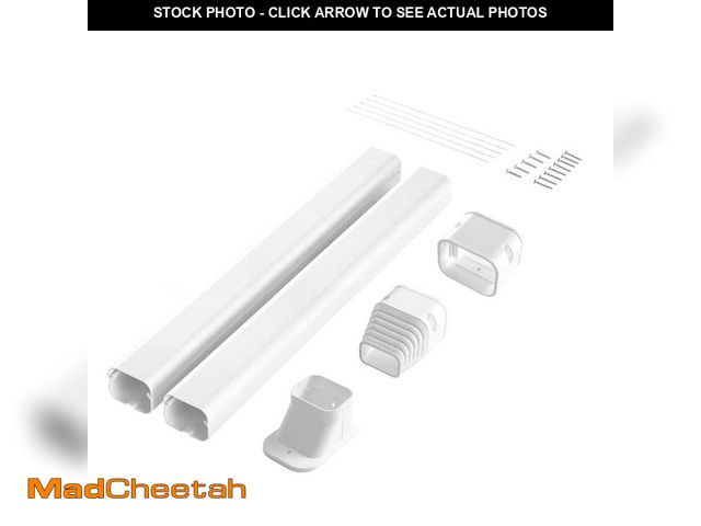 Lot 74-14223254 - Mini Split Line Set Cover 3 in. W 7.4 ft. L, PVC Decorative Pipe Line Cover For Air Conditioner with...