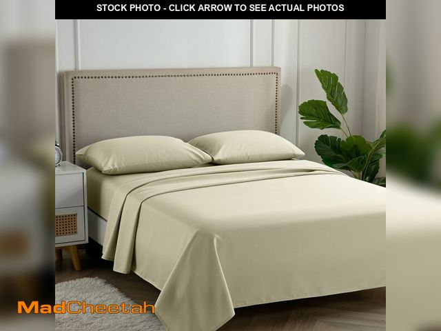 Lot 74-12875078 - Carressa Linen 100% Egyptian Cotton King Size Sheets Set - 600 Thread Count Egyptian Cotton Queen Sh...