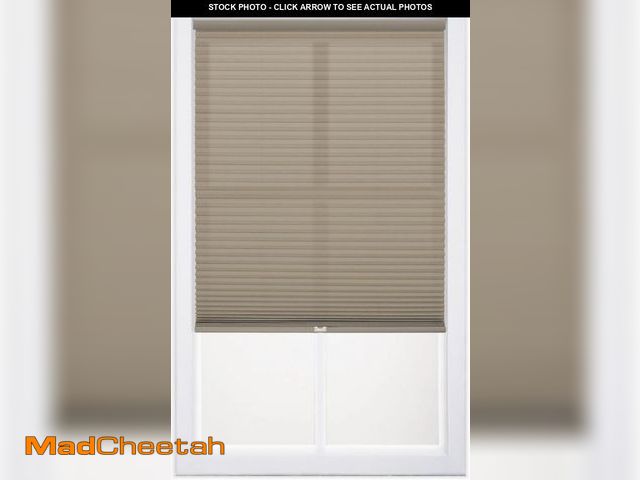 Lot 74-12169838 - DEZ FURNISHINGS Cordless 1" Light Filtering Cellular Shade, 48"W x 72"H, Linen - UNUSED