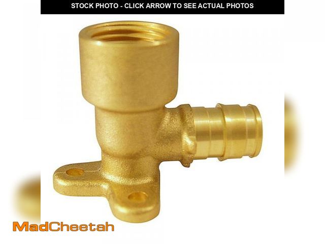 Lot 74-12531302 - Apollo 1/2 in. Brass PEX-A Expansion Barb x 1/2 in. Female Pipe Thread Adapter 90-Degree Drop-Ear El...