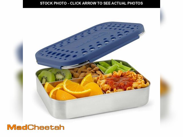 Lot 74-14210984 - LunchBots Large Cinco Stainless Steel Lunch Container - Five Section Design Holds a Variety of Foods...