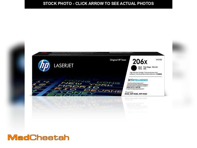 Lot 74-12501415 - HP 206X Black High-yield Toner Cartridge | Works with HP Color LaserJet Pro M255, HP Color LaserJet ...