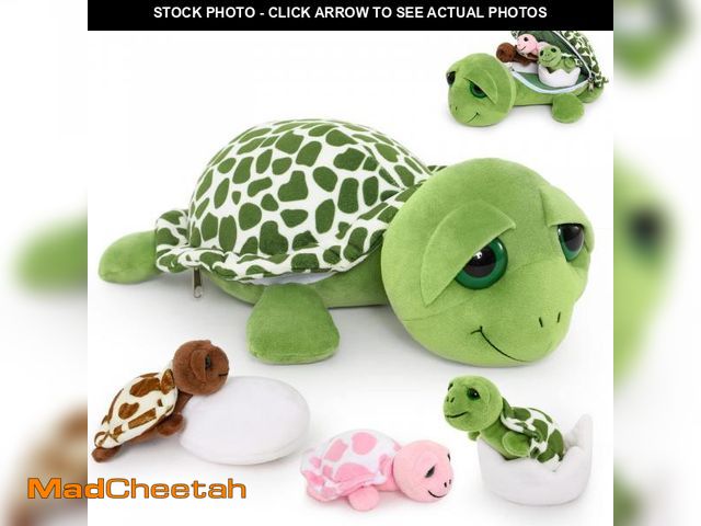 Lot 74-12439737 - MorisMos Sea Turtle Stuffed Animal with Babies, 14'' Mommy Stuffed Turtle with 3 Babies &amp; 2 Plus...