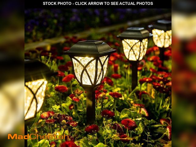 Lot 74-14059754 - GIGALUMI 6 Pack Solar Lights Outdoor Waterproof, LED Solar Garden Lights, Outdoor Decorations, Garde...