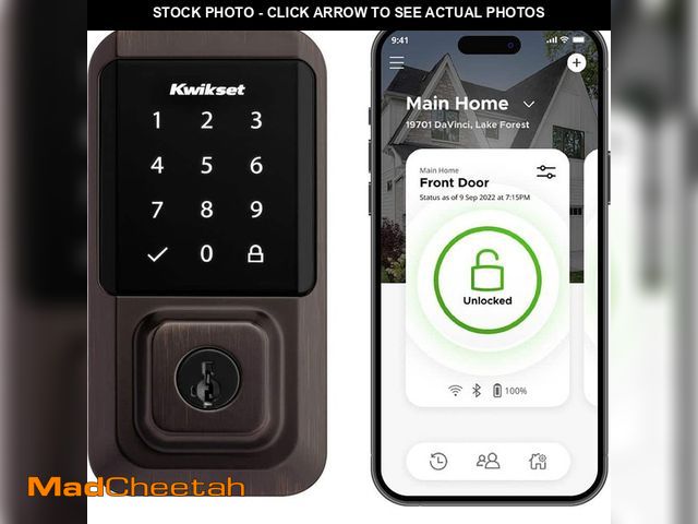 Lot 74-13038801 - Kwikset HALO Venetian Bronze Single-Cylinder Keypad Electronic Smart Lock Deadbolt featuring SmartKe...