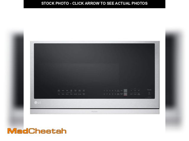 Lot 74-12674774 - LG 2.1 cu. ft. 30 in. Width PrintProof Stainless Steel 1,050-Watt Smart Over-the-Range Microwave Ove...