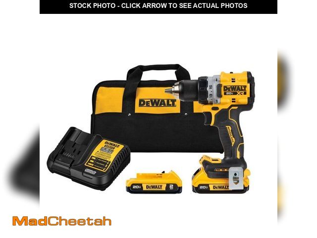 Lot 74-13134824 - DEWALT 20V MAX Lithium-Ion Cordless Brushless 1/2 in. Drill Driver Kit with (2) 2.0Ah Batteries, Cha...