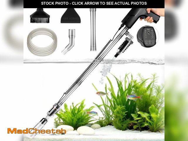Lot 74-14209767 - hygger Battery Powered Aquarium Vacuum Gravel Cleaner, 6 in 1 Automatic Fish Tank Vacuum Handle Cont...