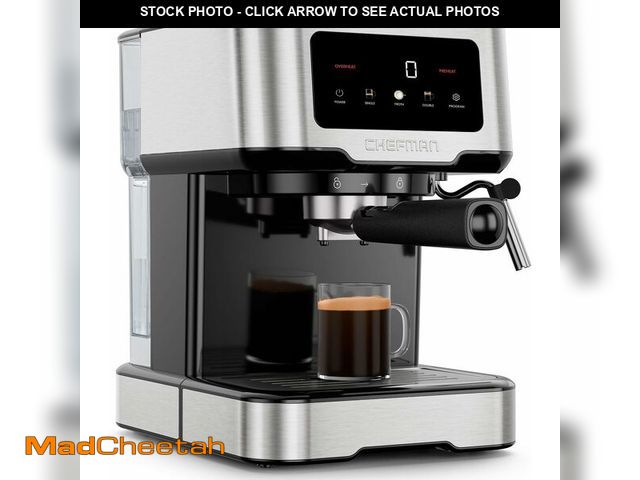 Lot 74-13835625 - Chefman CraftBrew Espresso Machine, 15-Bar Pump Digital Espresso Maker w/Steam Wand for Latte &amp; ...