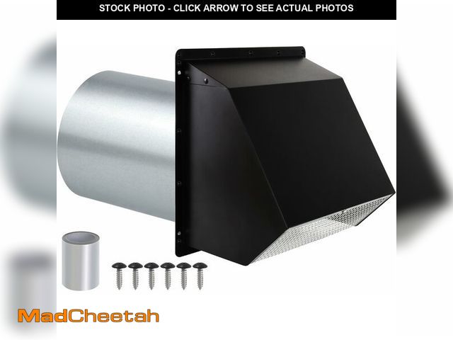 Lot 74-12968562 - 4 Inch Hooded Wall Vent with Screen and Damper,Outdoor Dryer Vent Cover for 4 inch Pipe,Wall Exhaust...