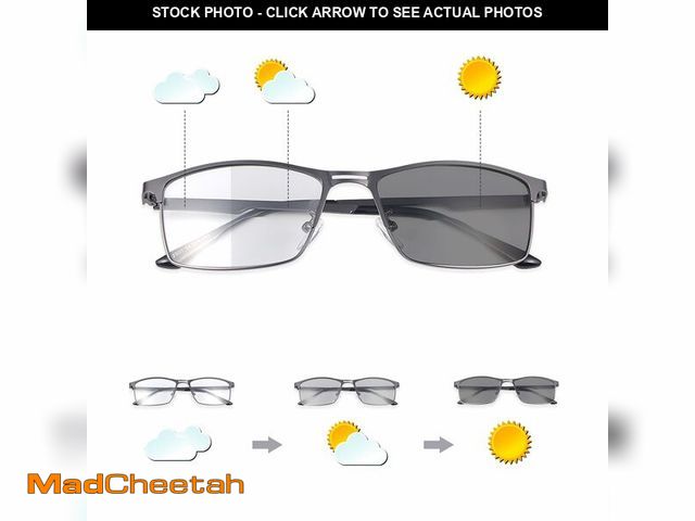 Lot 74-12714874 - MIRYEA Photochromic Bifocal Reading Glasses Men Women Transition Sunglasses UV Protection Sun Reader...