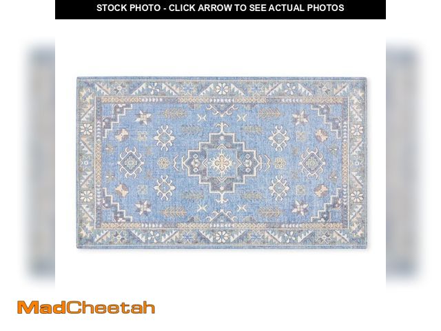 Lot 74-13797823 - TOWNÃÂ &amp;ÃÂ COUNTRY LIVING Luxe Livie Forever Vintage Blue Ivory 24 in. x 40 in. Machine Washab...