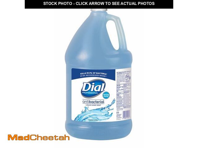 Lot 74-14333135 - Dial Antibacterial Defense Liquid Hand Soap + Aloe, Spring Water Scent, 1 Gallon Hand Soap Refill, D...