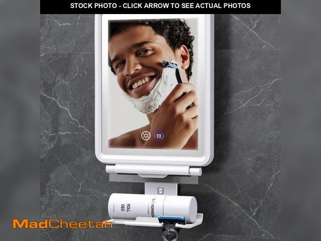 Lot 74-11551011 - Heated Shower Mirror Fogless for Shaving, 3 Colors Stepless Dimmable Lights Fogless Mirror for Showe...