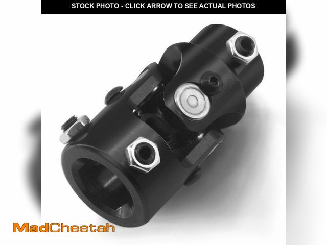 Lot 74-12708024 - 1" DD X 3/4-30 Spline Black Steering Universal Joint Single U Joint Shaft,Total Length: 83mm (3-1/4"...