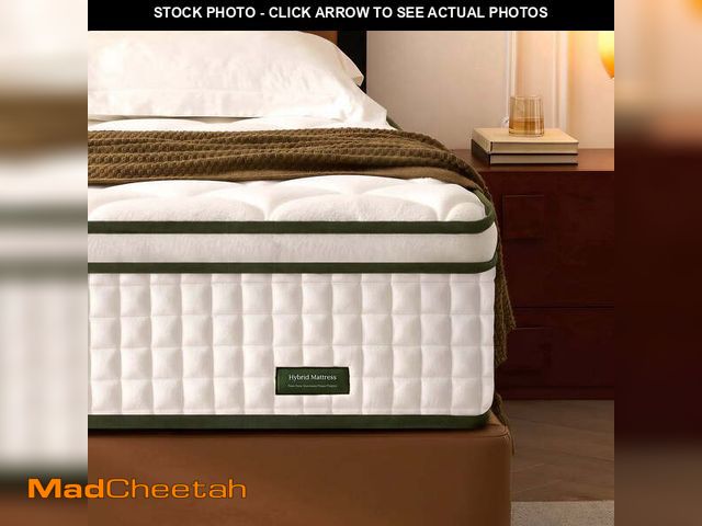 Lot 74-14585074 - Bezzze Twin Mattress, 10 inch Hybrid Medium Firm Memory Foam Mattress in a Box, Individual Pocket Sp...