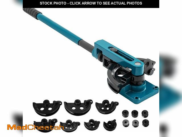 Lot 74-14291262 - (MISSING PIECES) VEVOR Pipe Tube Bender, 3/8" to 1" Manual Pipe Tube Bender, with 7 Dies, Heavy Duty...