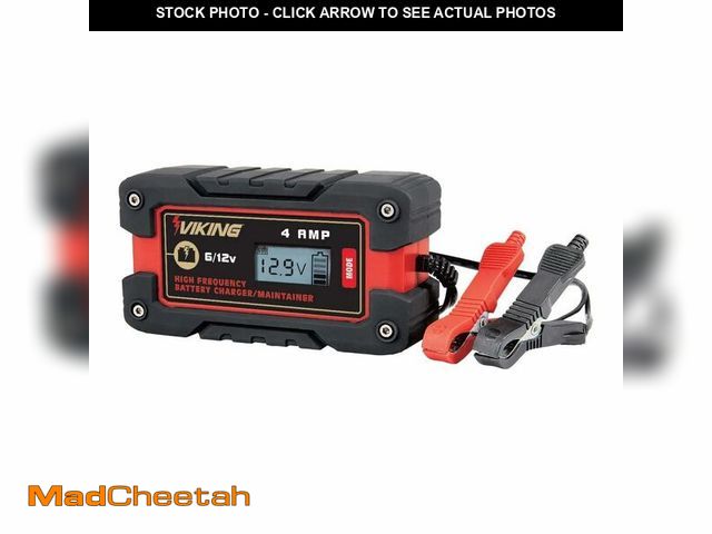 Lot 74-14081752 - Viking 4 Amp Fully Automatic Microprocessor-Controlled Battery Charger/Maintainer: The Safest, Smart...