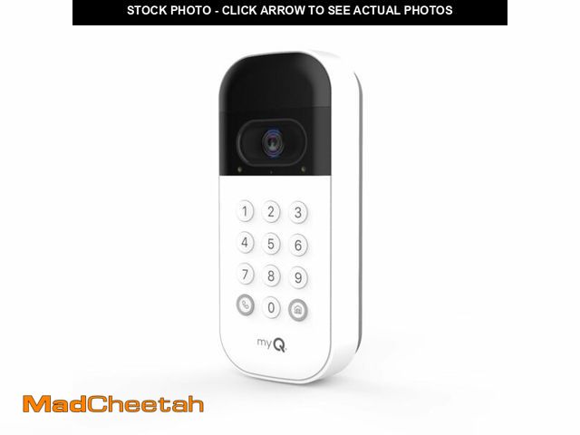 Lot 74-12703990 - myQ Smart Garage Door Video Keypad with Wide-Angle Camera,Customizable PIN Codes,and Smartphone Cont...