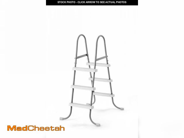 Lot 74-12143603 - (MISSING HARDWARE) Intex Above Ground Steel Frame Swimming Pool Ladder for 42-in. Wall Height Pools ...