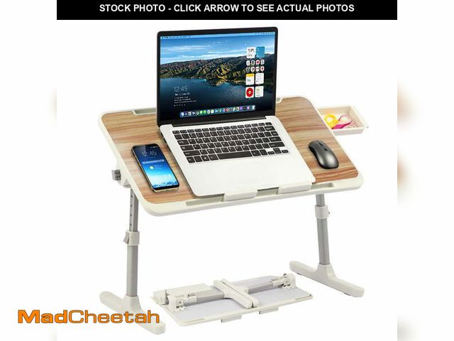 Lot 74-12849574 - PHANCIR Height &amp; Angle Adjustable Lap Desk, Laptop Stand Bed Tray, Foldable Laptop Desk with Sto...