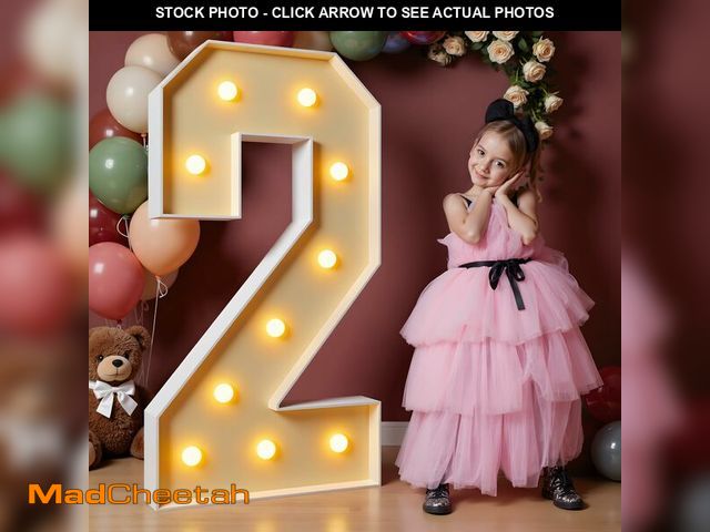 Lot 74-14381654 - imprsv 4FT Marquee Numbers, Light Up Numbers 2 for 21st Birthday Decorations, Marquee Light up Lette...