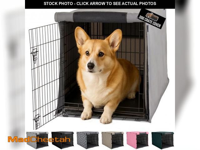 Lot 74-12307251 - GORILLA GRIP Dog Crate Covers Compatible with  Basics Dog Crates, All Sides Open, Privacy Cover Fits...