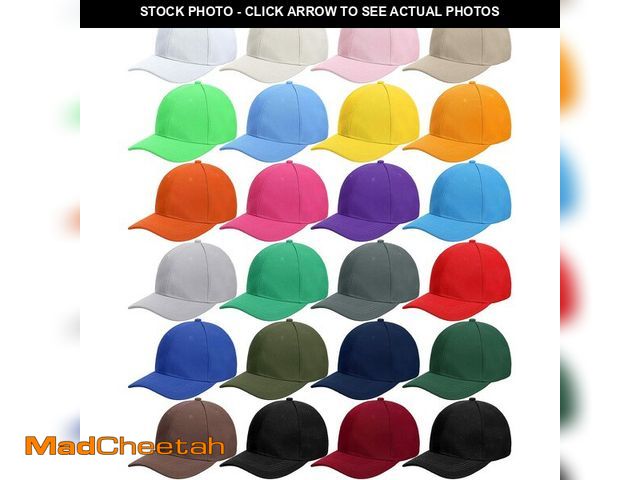 Lot 74-14209364 - Handepo 24 Pcs Blank Baseball Caps Adjustable Back Strap Unisex Blank Design Caps Plain Unisex Hats ...