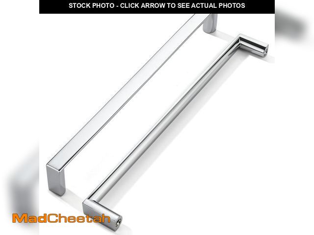 Lot 74-12116768 - khtumeware 5 Pack 10 Inch Polished Chrome Square Cabinet Pulls Kitchen Cabinet Handles Cabinet Hardw...