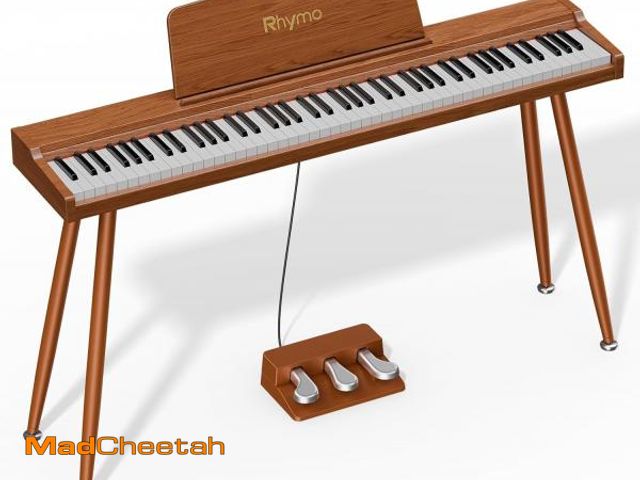 Lot 74-12539171 - 88-Key Weighted Digital Piano with Stand &amp; Bench | Full Size Piano Keyboard for Home Use | Inclu...