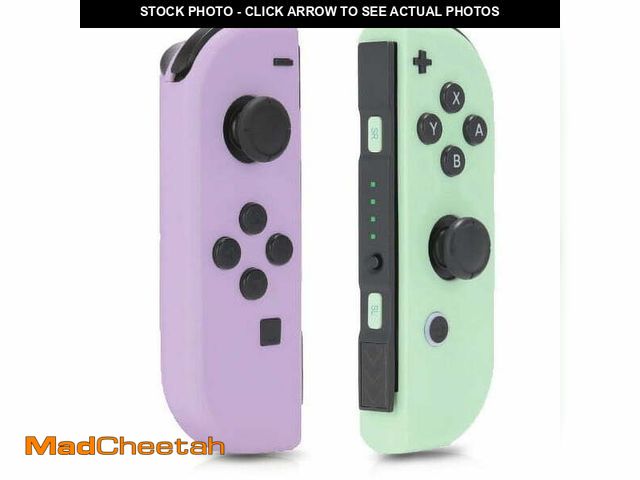 Lot 74-13044923 - Switch Wireless Controllers Replacement Wireless Gamepad Joy-con Dual Vibration (Purple &amp; Green)...