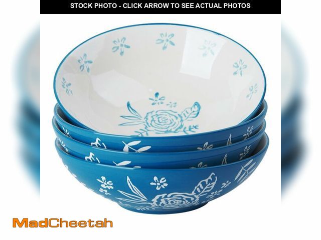 Lot 74-14215235 - Wisenvoy Pasta Bowls Salad Bowl 8" Pasta Bowl 32 Ounces Salad Bowls Pasta Bowls Set of 4 Ceramic Ser...