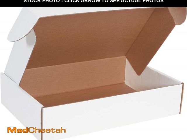 Lot 74-12396461 - BOX USA BMFL18124 18"L x 12"W x 4"H, White (Pack of 25) - UNUSED